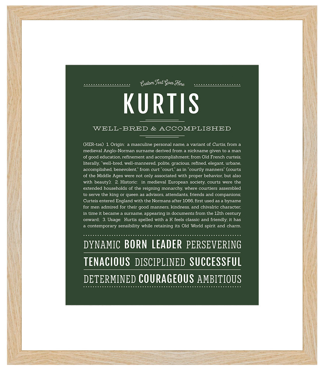 Frame Options | Deep Forest | Maple Frame, Matted