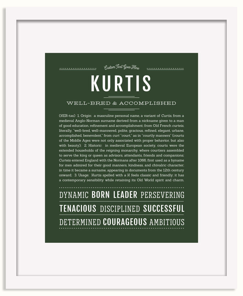 Frame Options | Deep Forest | White Frame, Matted