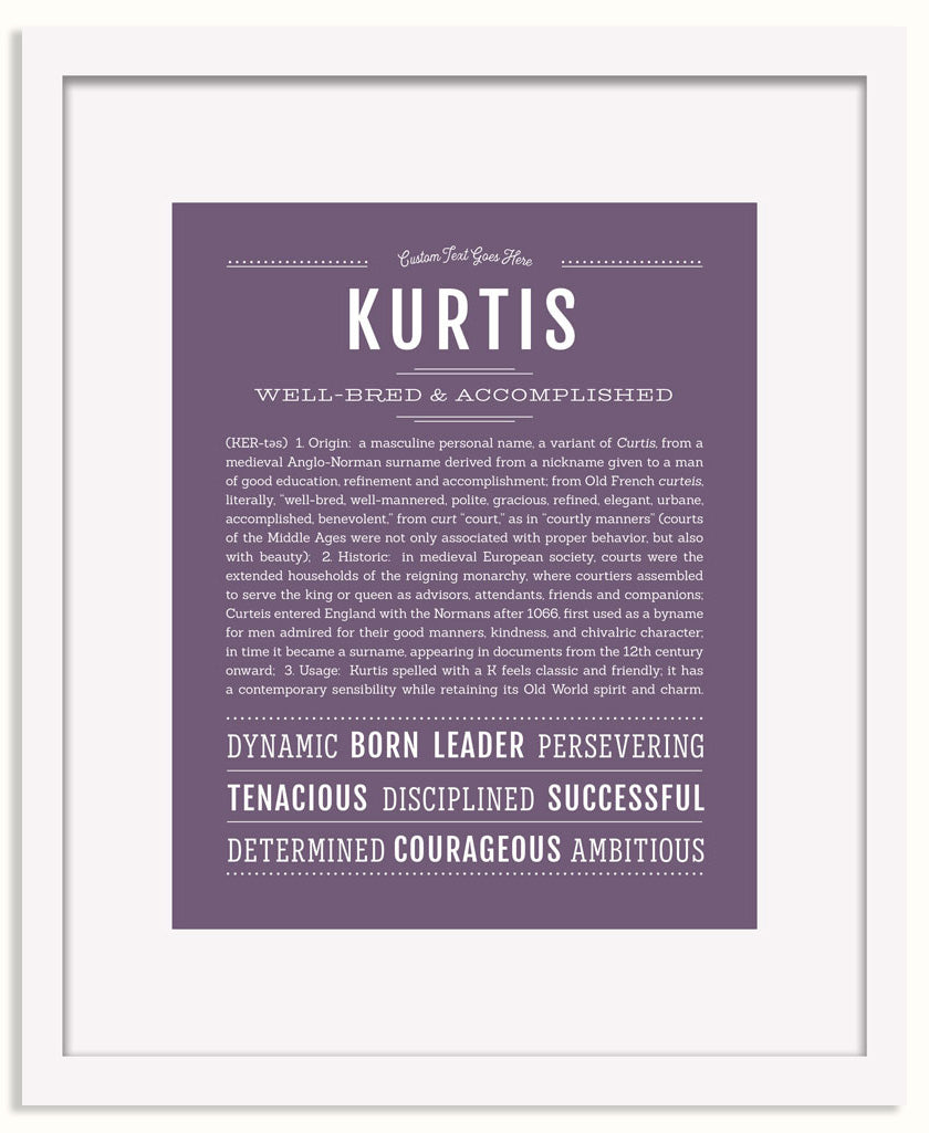 Frame Options | Deep Purple | White Frame, Matted