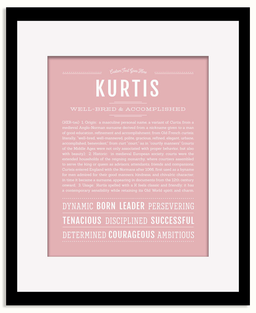 Frame Options | Dusty Rose | Black Frame, Matted