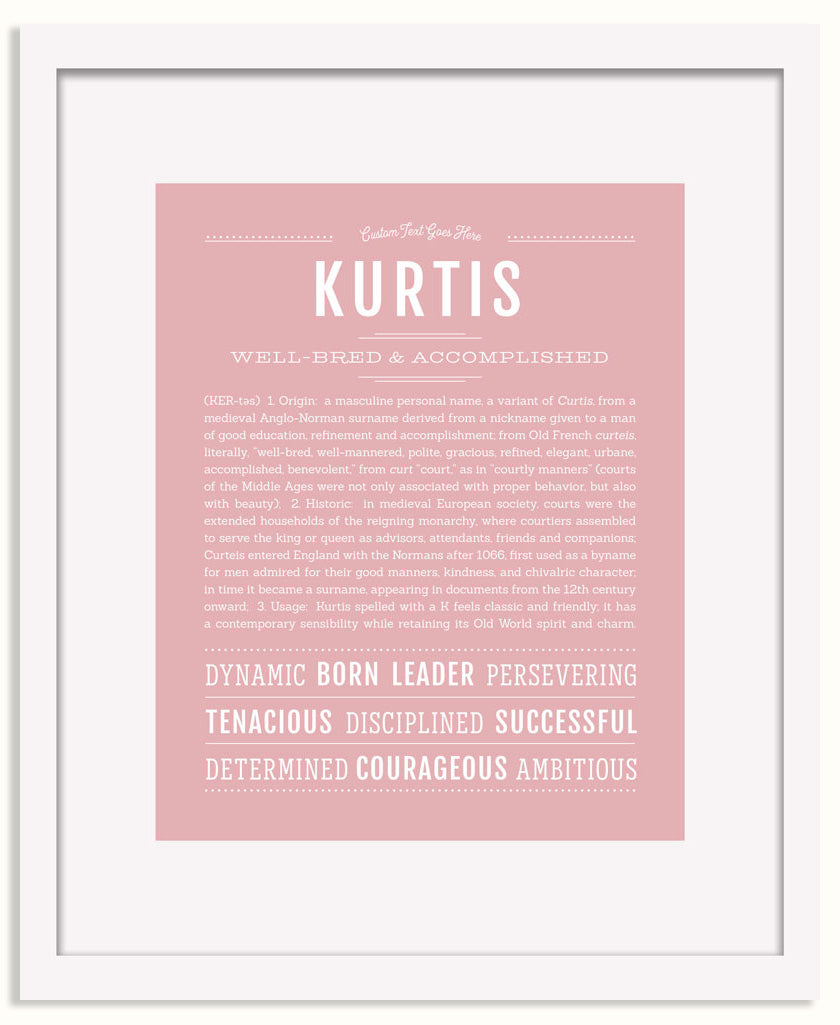 Frame Options | Dusty Rose | White Frame, Matted