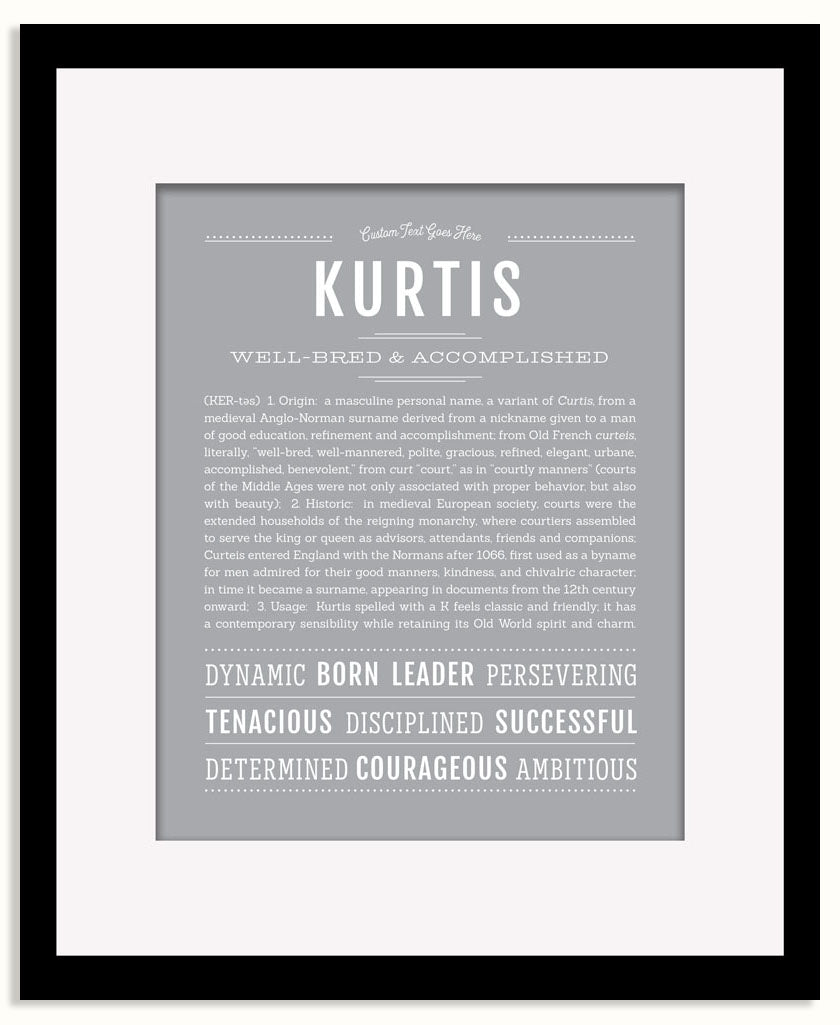Frame Options | Light Gray | Black Frame, Matted