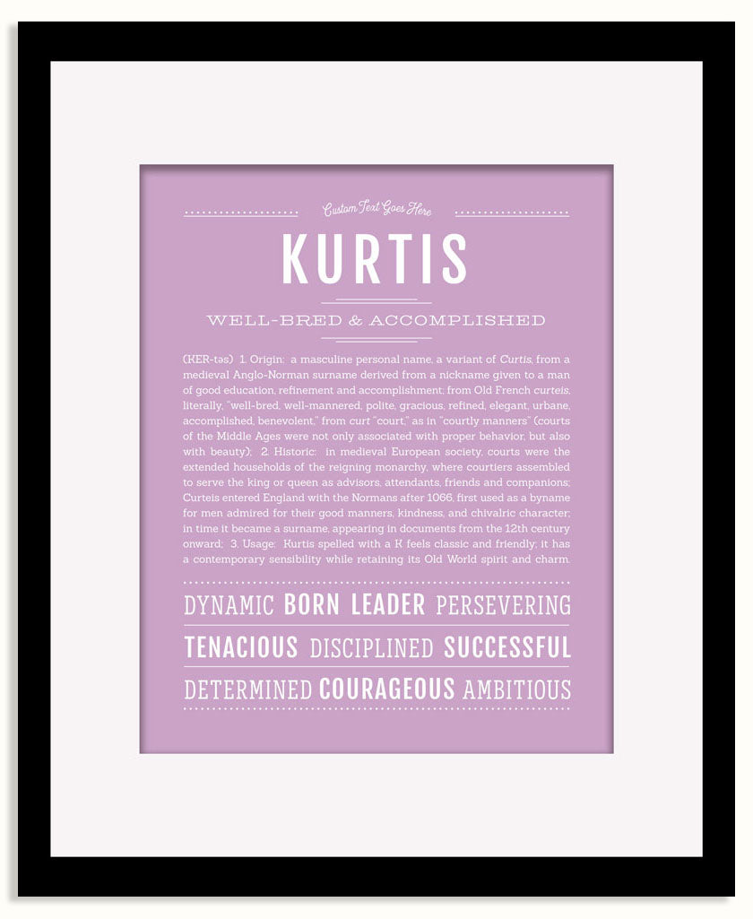 Frame Options | Lilac | Black Frame, Matted