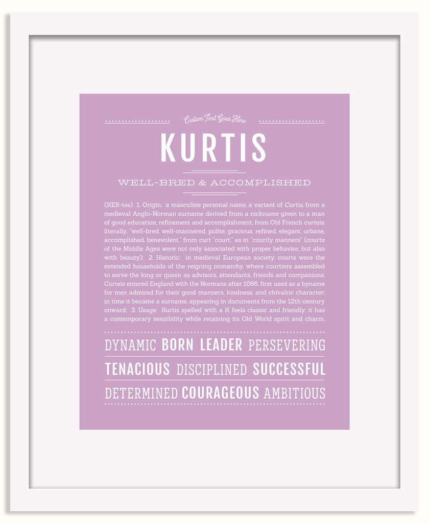 Frame Options | Lilac | White Frame, Matted