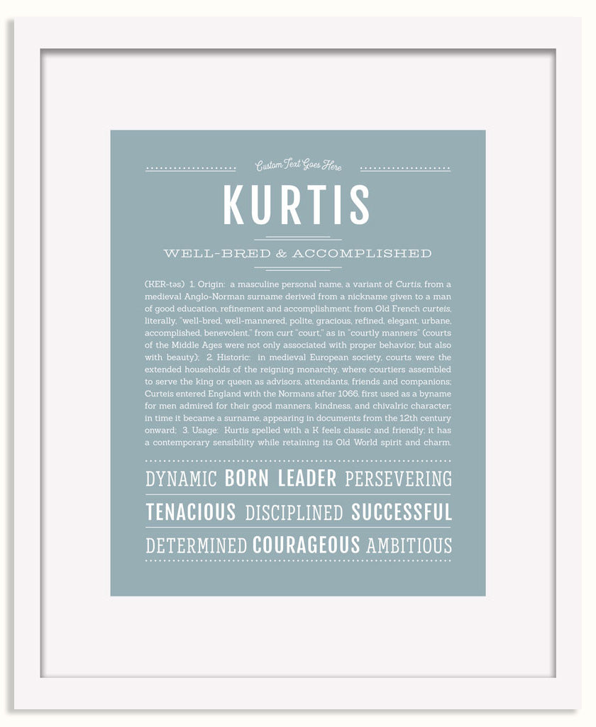 Frame Options | Powder Blue | White Frame, Matted