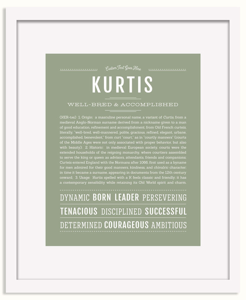 Frame Options | Sage | White Frame, Matted