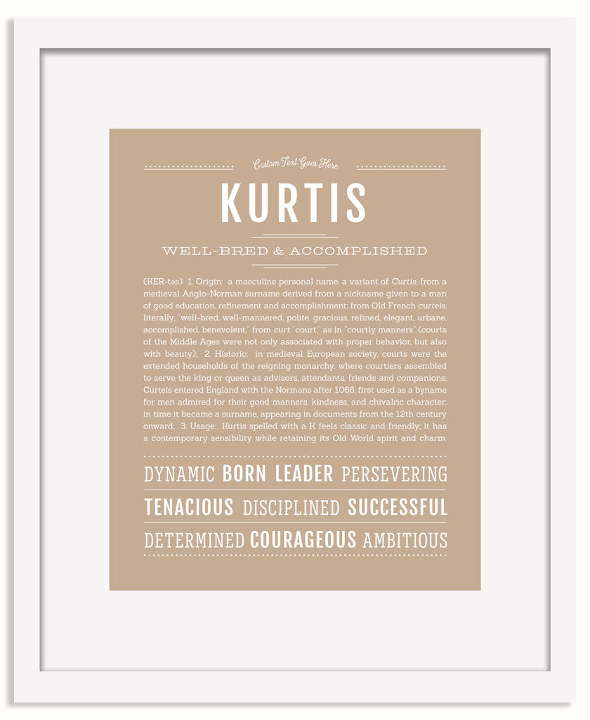Frame Options | Tan | White Frame, Matted