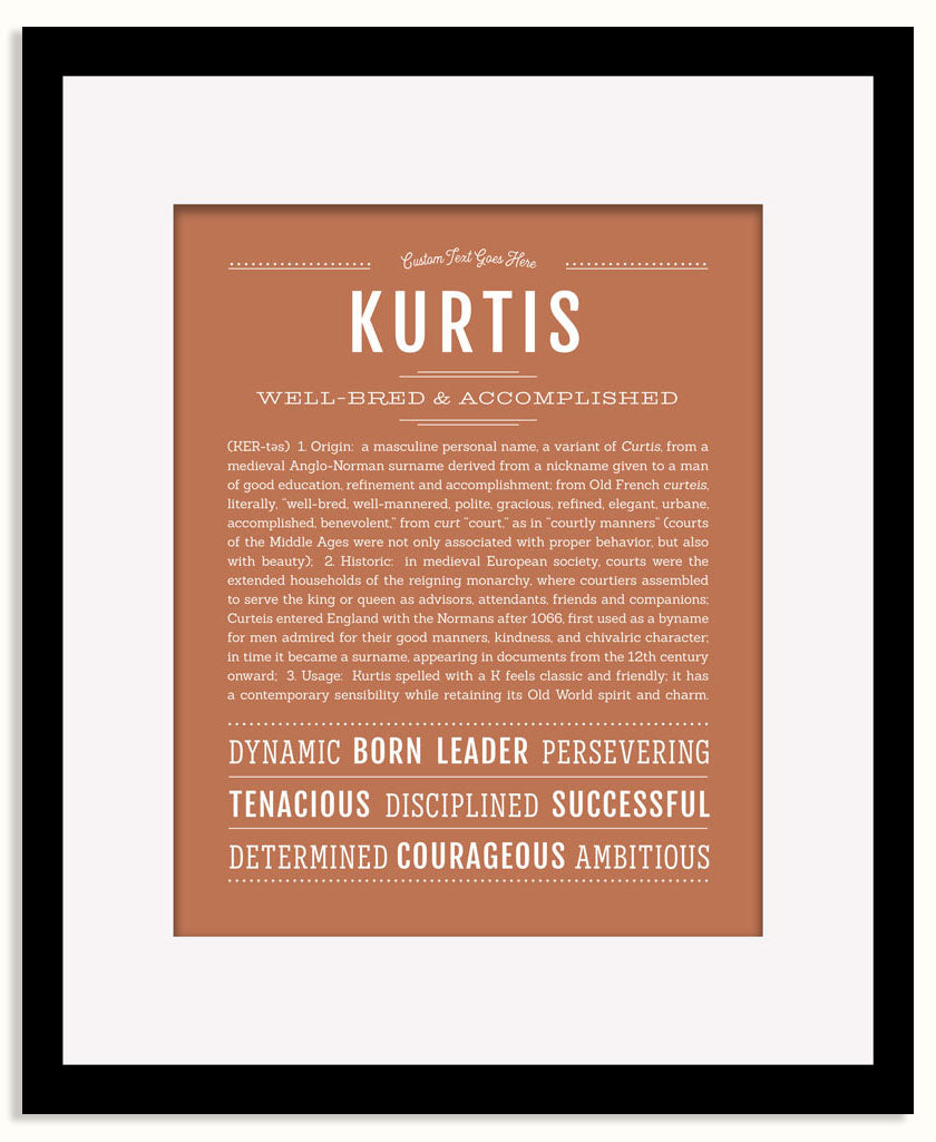 Frame Options | Terra Cotta | Black Frame, Matted
