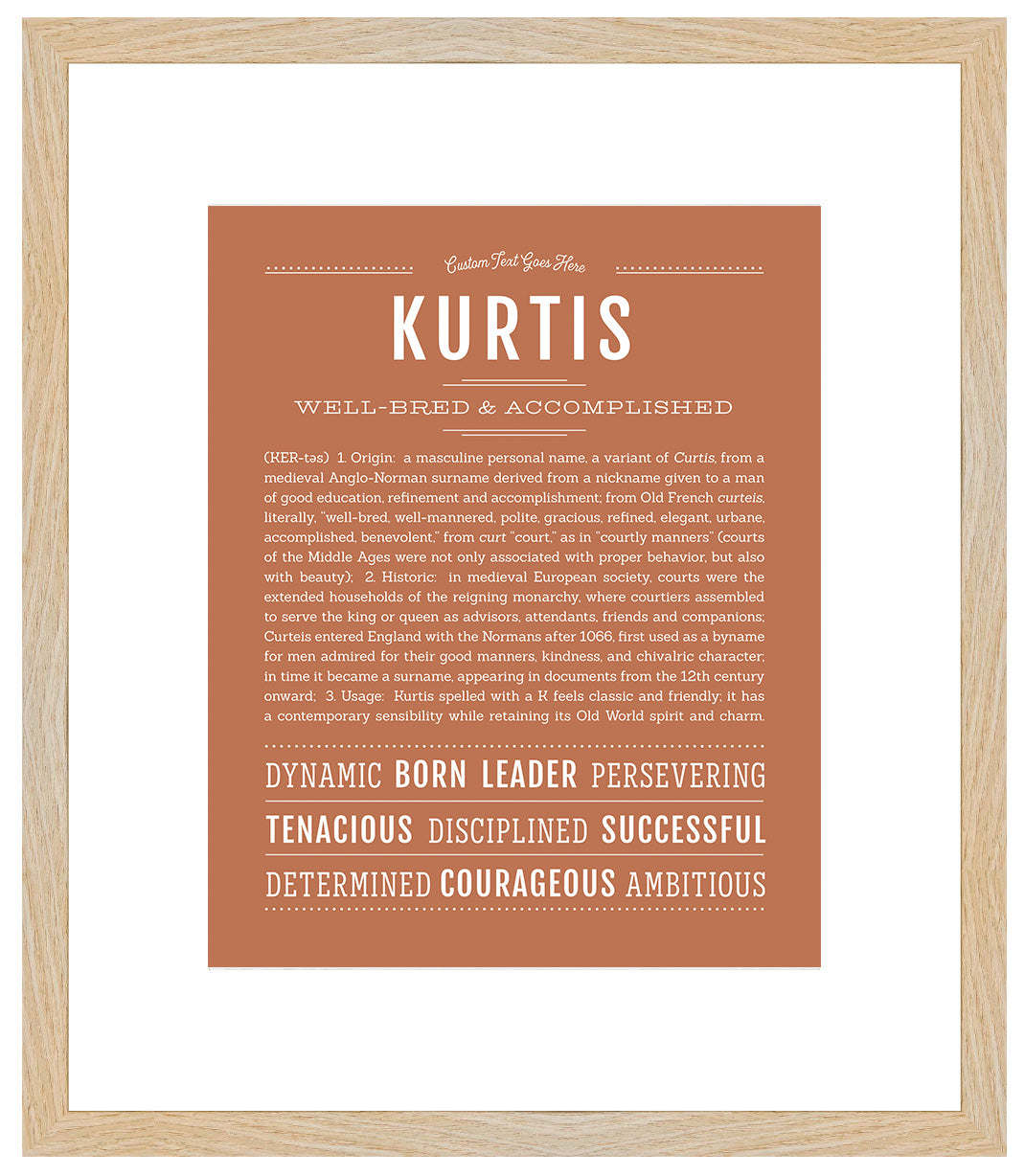 Frame Options | Terra Cotta | Maple Frame, Matted