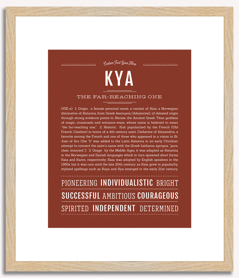 Kya | Name Art Print