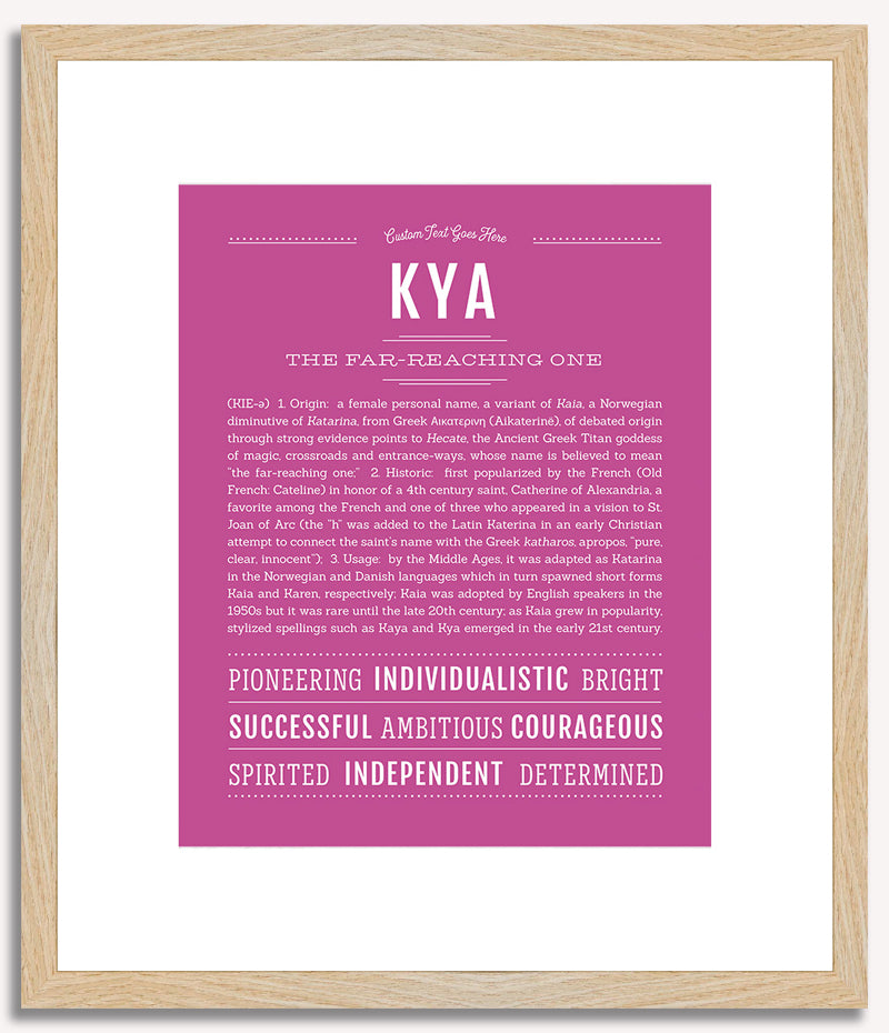 Kya | Name Art Print