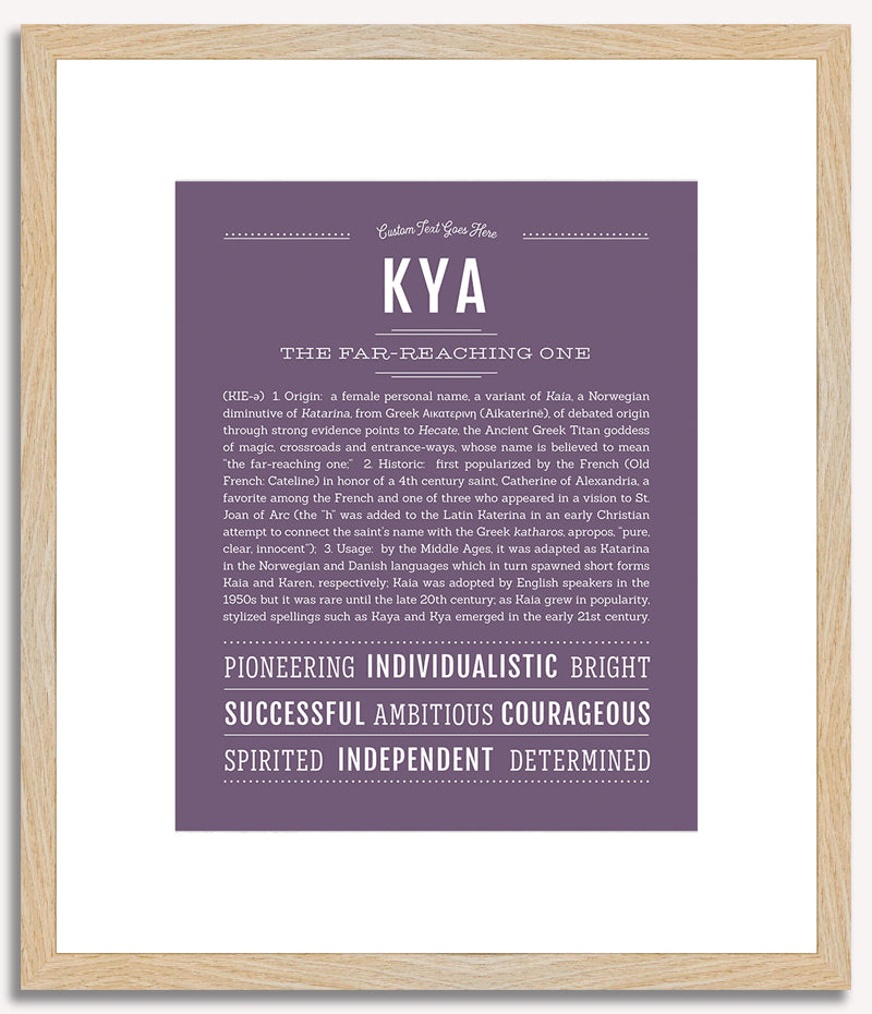 Kya | Name Art Print