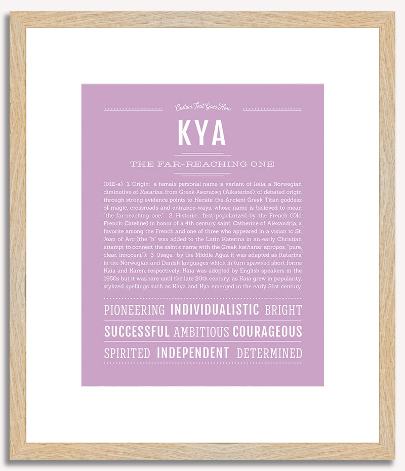 Kya | Name Art Print