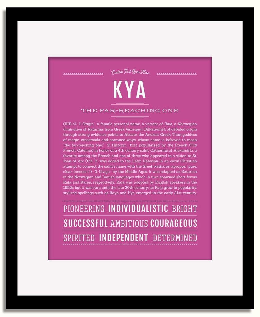 Frame Options | Dark Pink | Black Frame, Matted