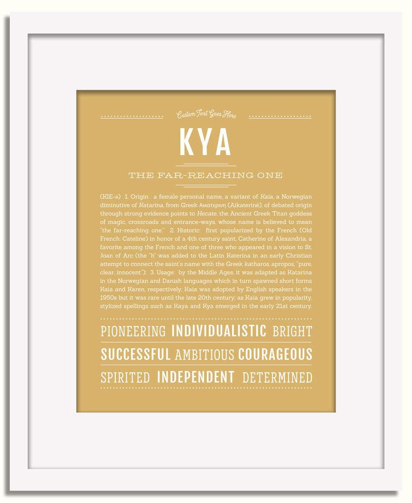 Frame Options | Matte Gold | White Frame, Matted