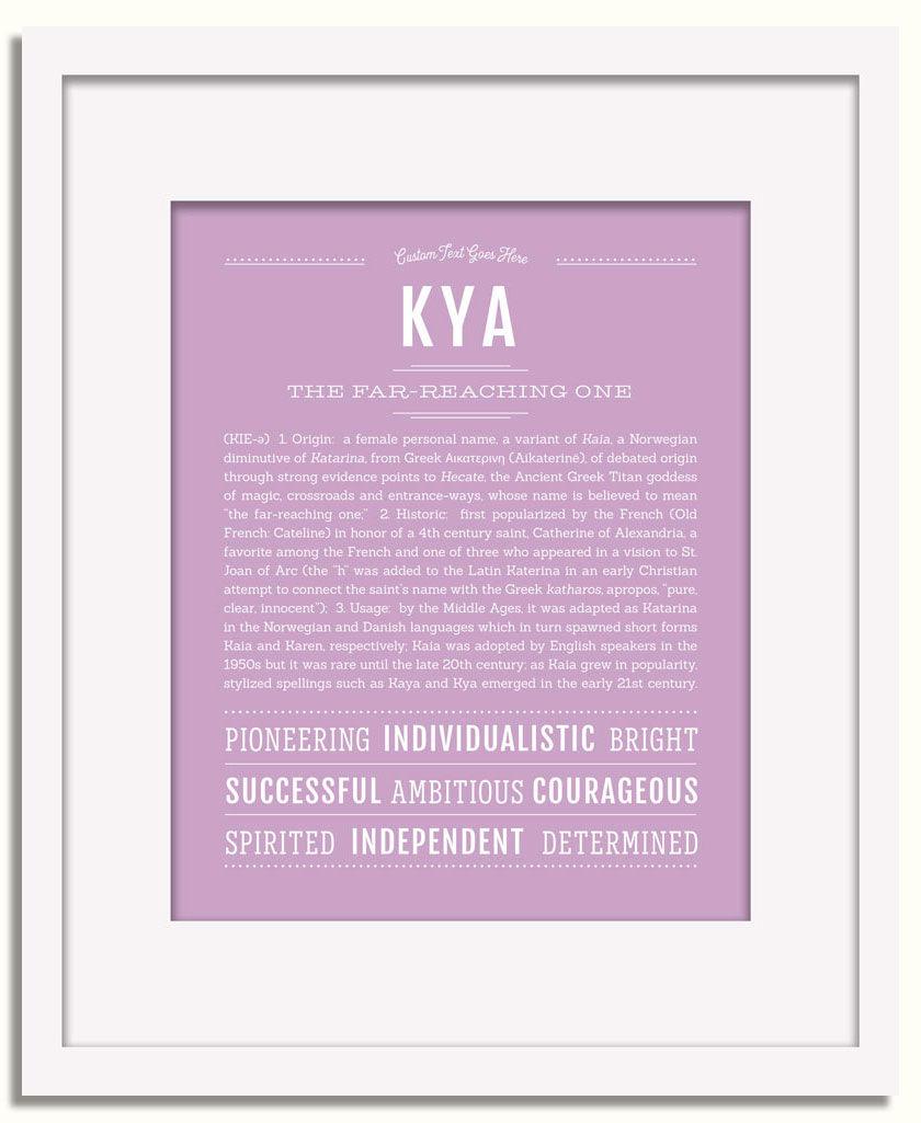 Frame Options | Lilac | White Frame, Matted