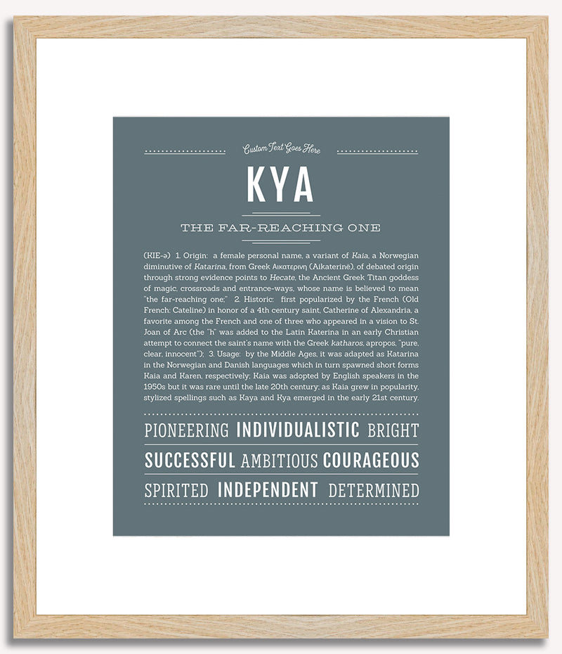 Kya | Name Art Print