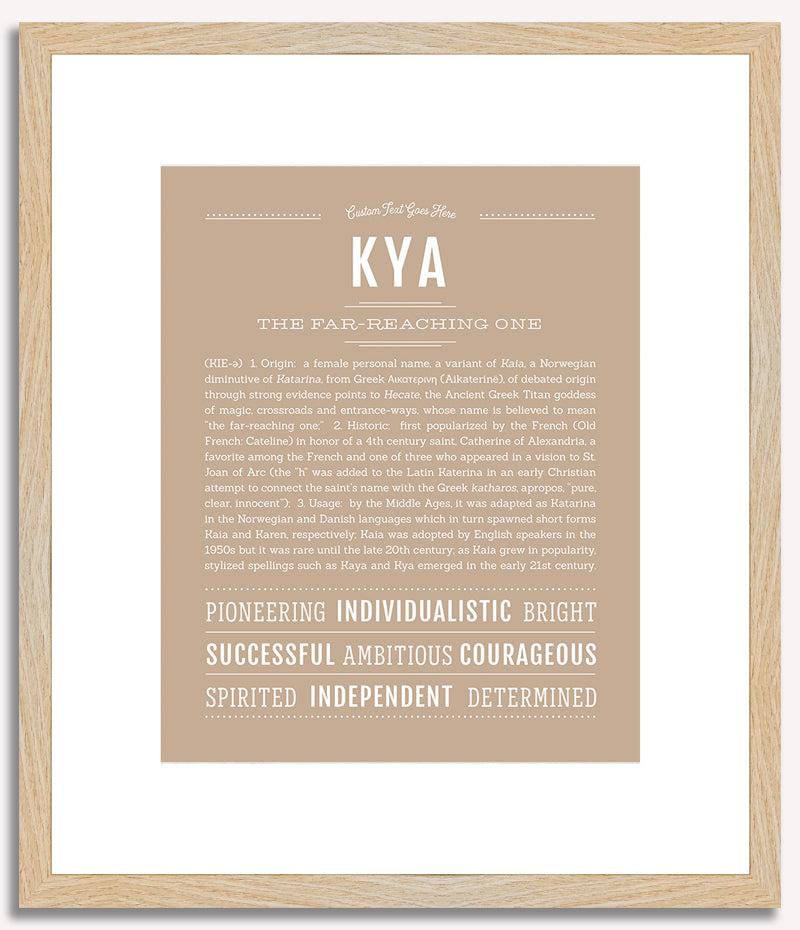 Kya | Name Art Print