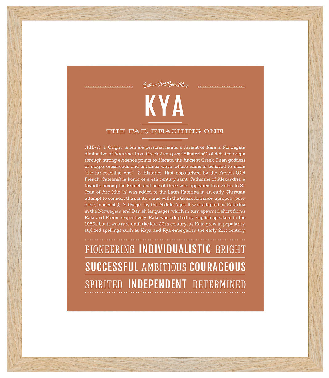 Kya | Name Art Print