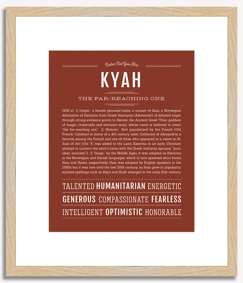 Kyah | Name Art Print