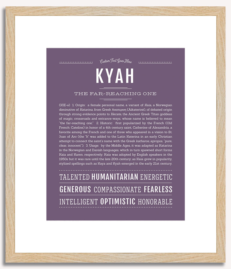 Kyah | Name Art Print