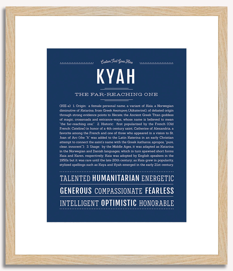 Kyah | Name Art Print