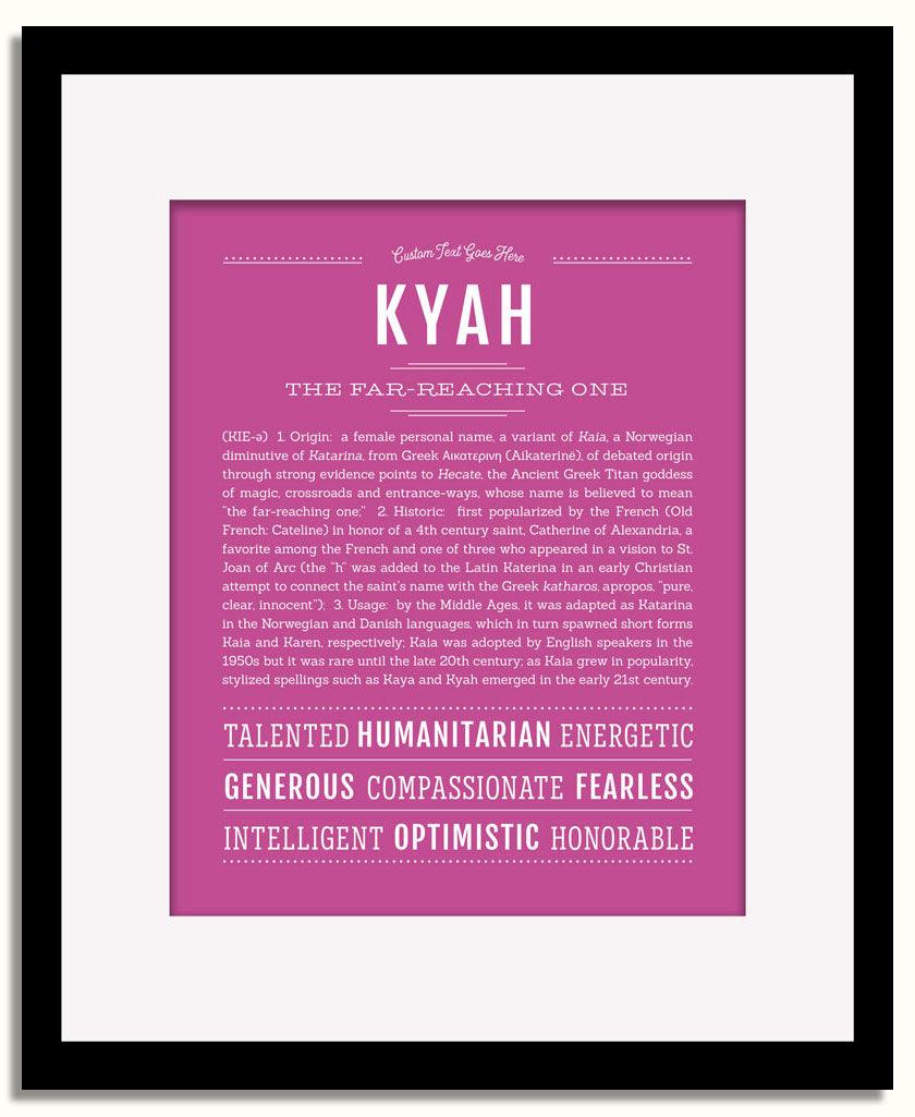 Frame Options | Dark Pink | Black Frame, Matted