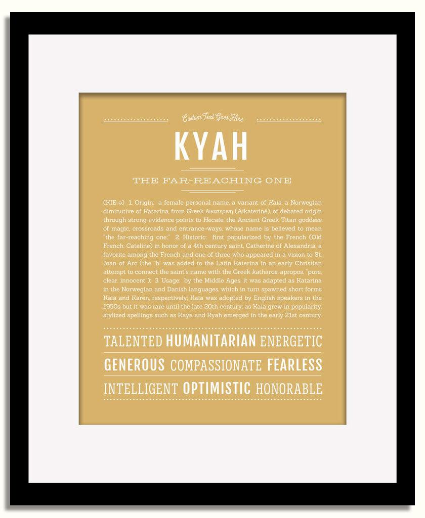 Frame Options | Matte Gold | Black Frame, Matted