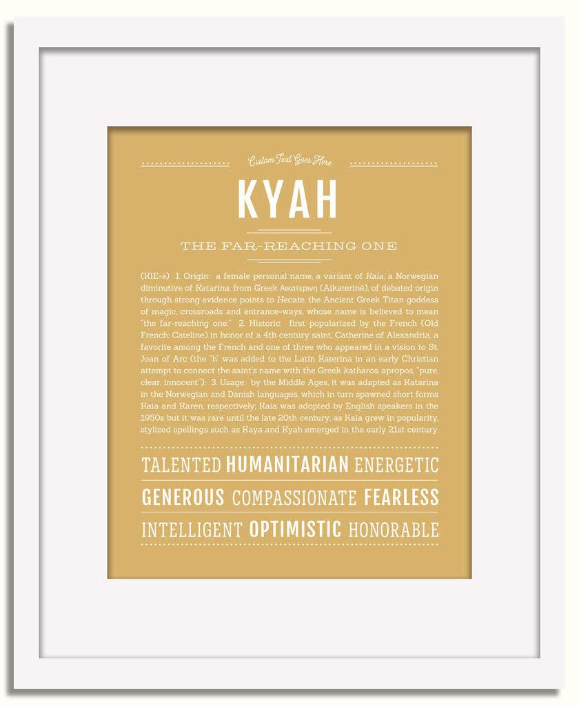 Frame Options | Matte Gold | White Frame, Matted