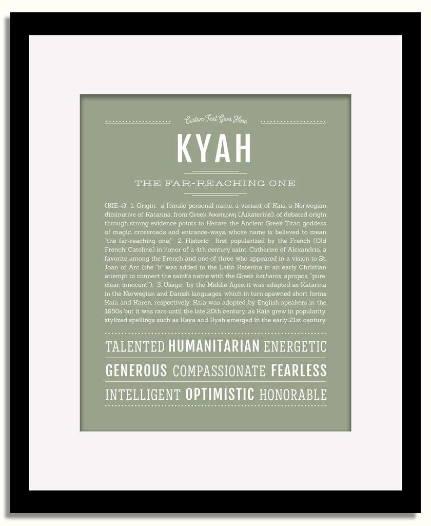 Frame Options | Sage | Black Frame, Matted