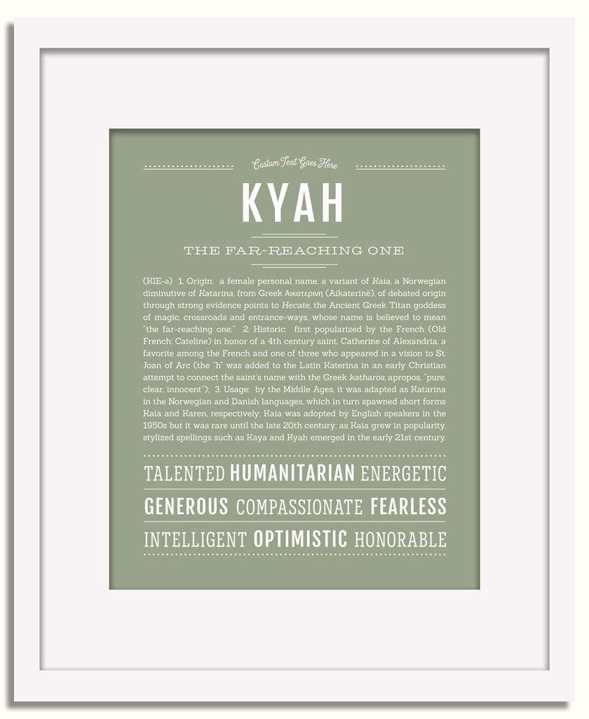 Frame Options | Sage | White Frame, Matted