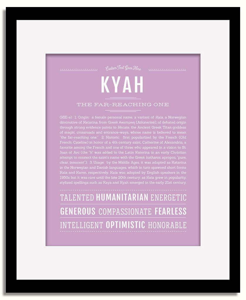 Frame Options | Lilac | Black Frame, Matted