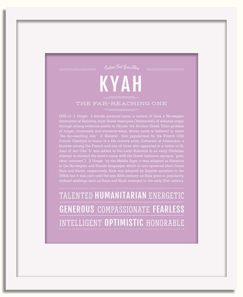 Frame Options | Lilac | White Frame, Matted