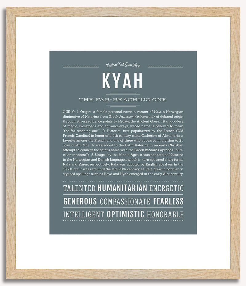 Kyah | Name Art Print