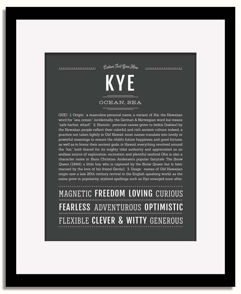 Frame Options | Charcoal Gray | Black Frame, Matted