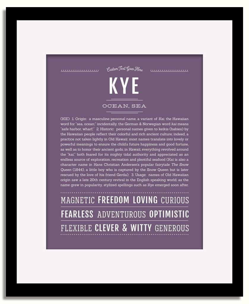 Frame Options | Deep Purple | Black Frame, Matted