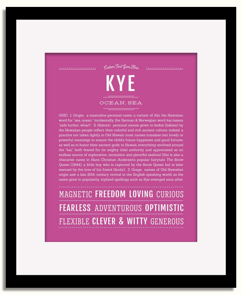 Frame Options | Dark Pink | Black Frame, Matted