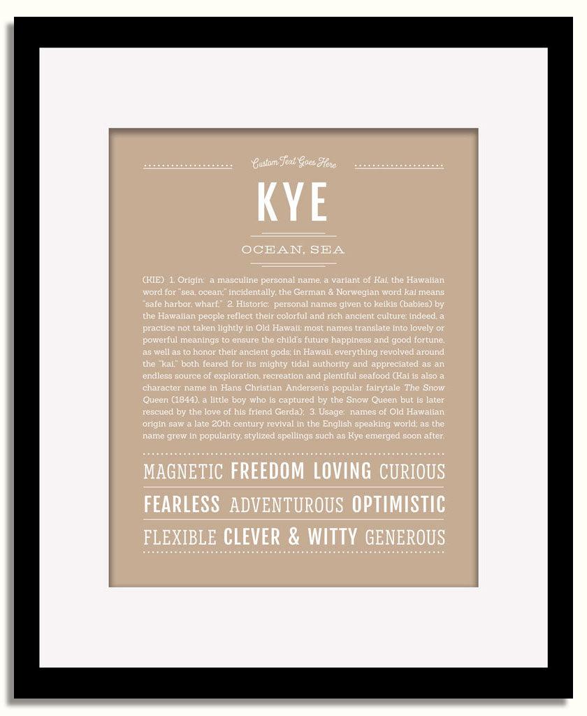 Frame Options | Tan | Black Frame, Matted