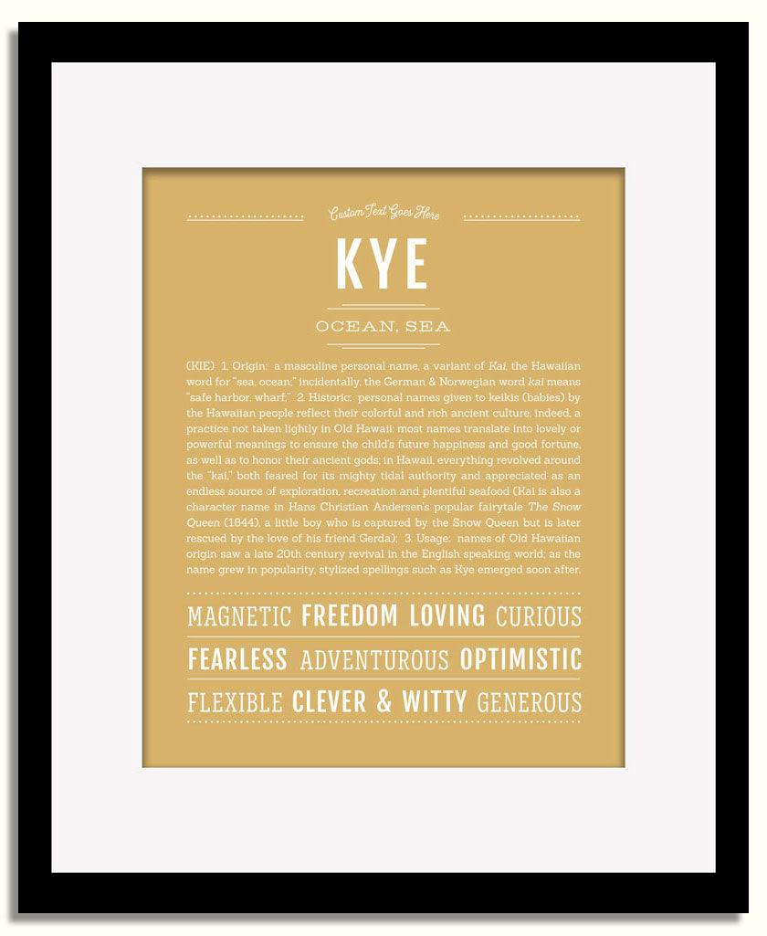 Frame Options | Matte Gold | Black Frame, Matted