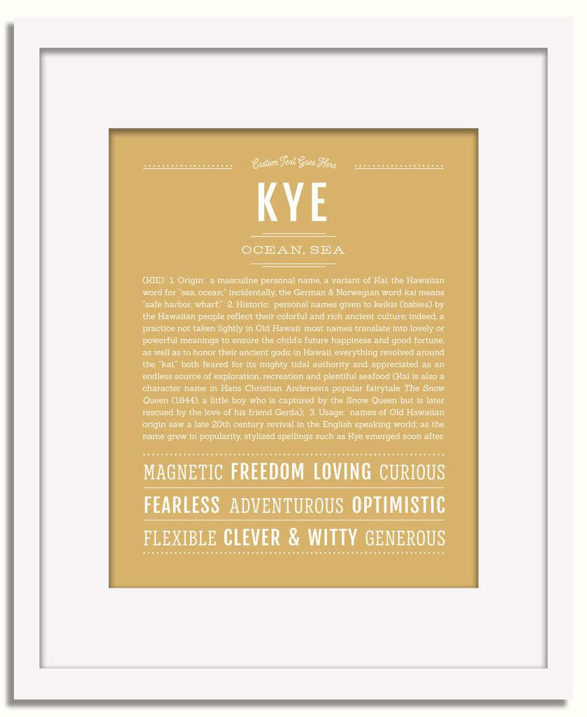 Frame Options | Matte Gold | White Frame, Matted