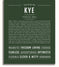 Kye Personalized Name Meaning Art Prints – Name Stories