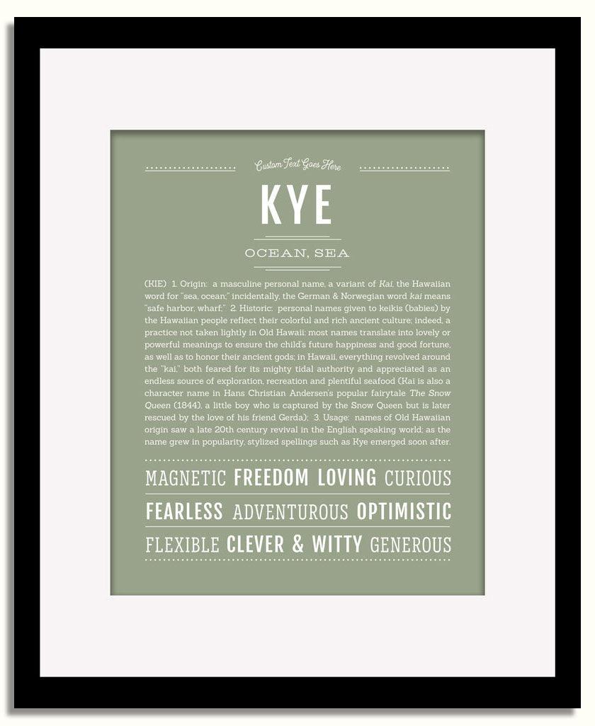 Frame Options | Sage | Black Frame, Matted