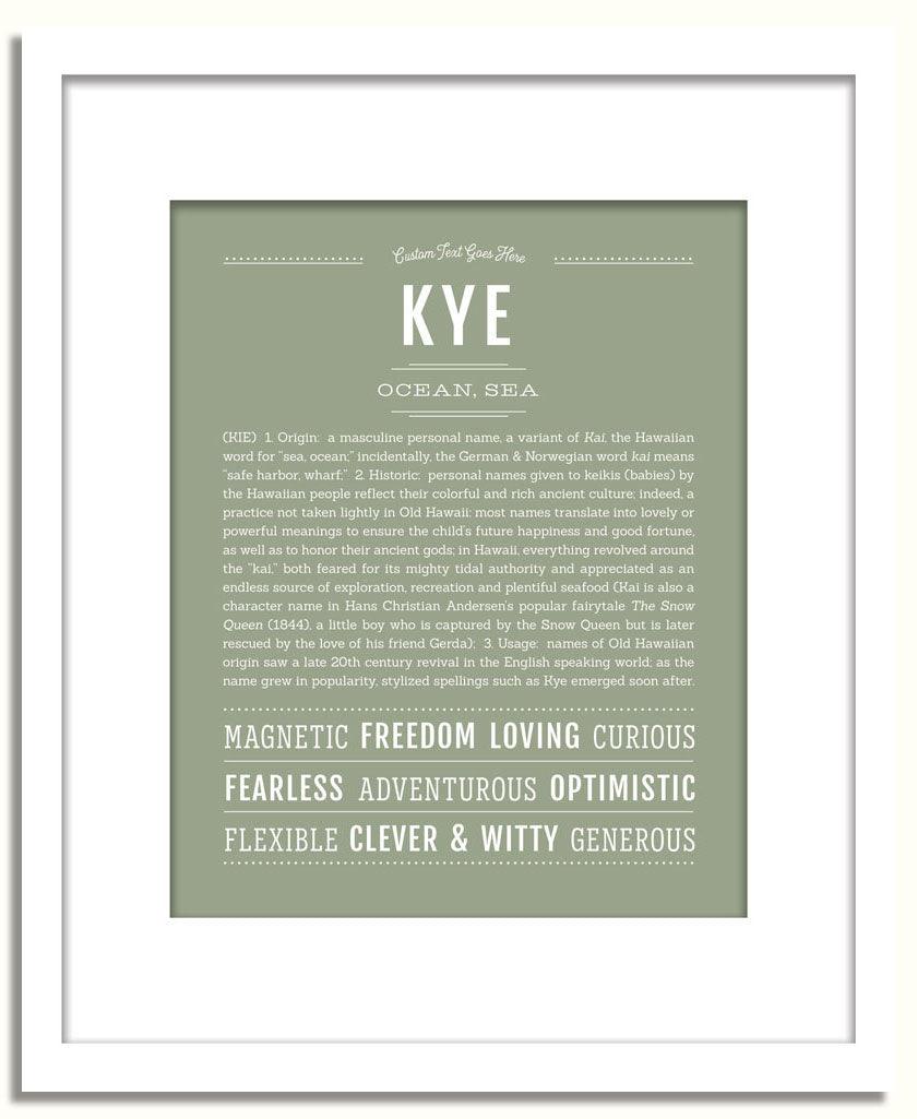 Frame Options | Sage | White Frame, Matted