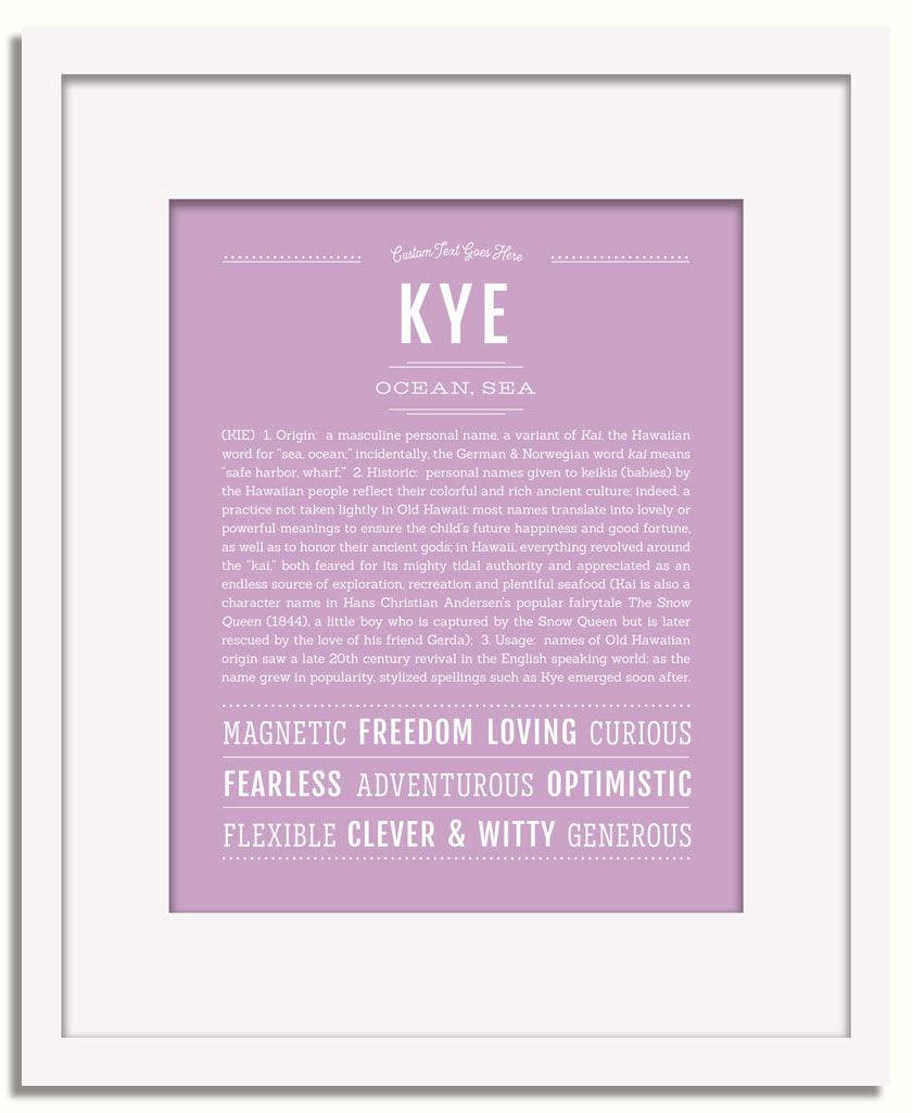 Frame Options | Lilac | White Frame, Matted