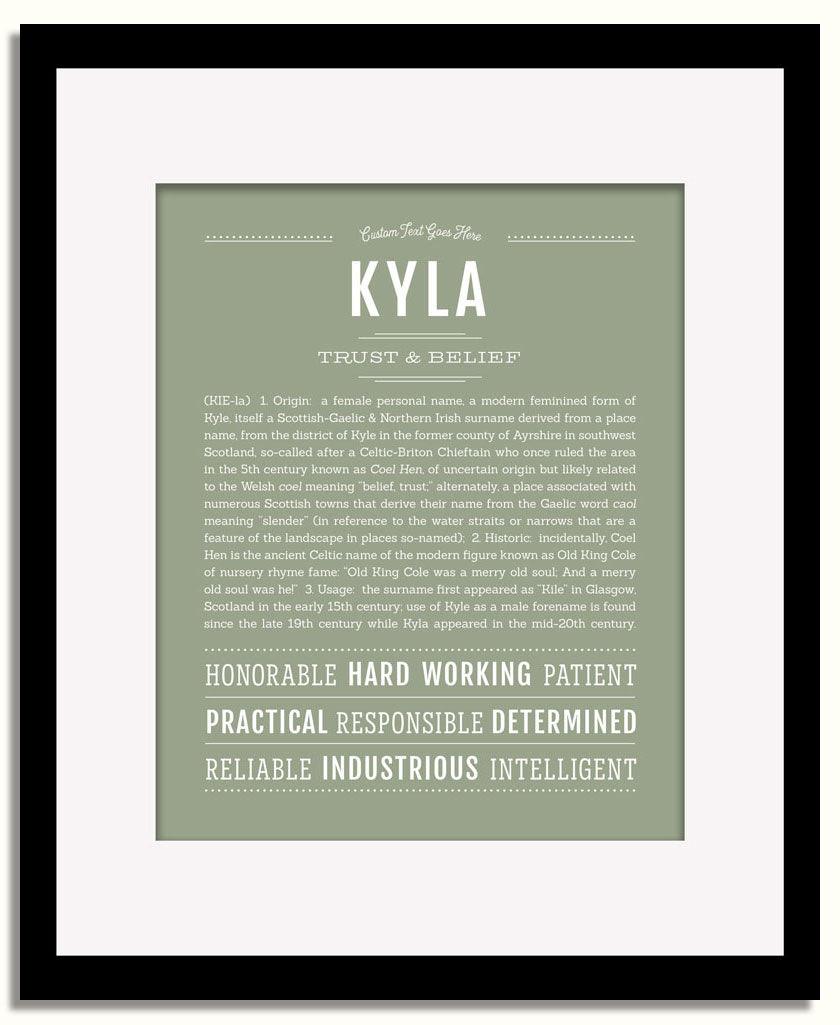 Frame Options | Sage | Black Frame, Matted