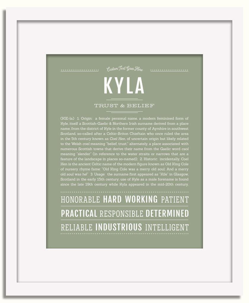 Frame Options | Sage | White Frame, Matted