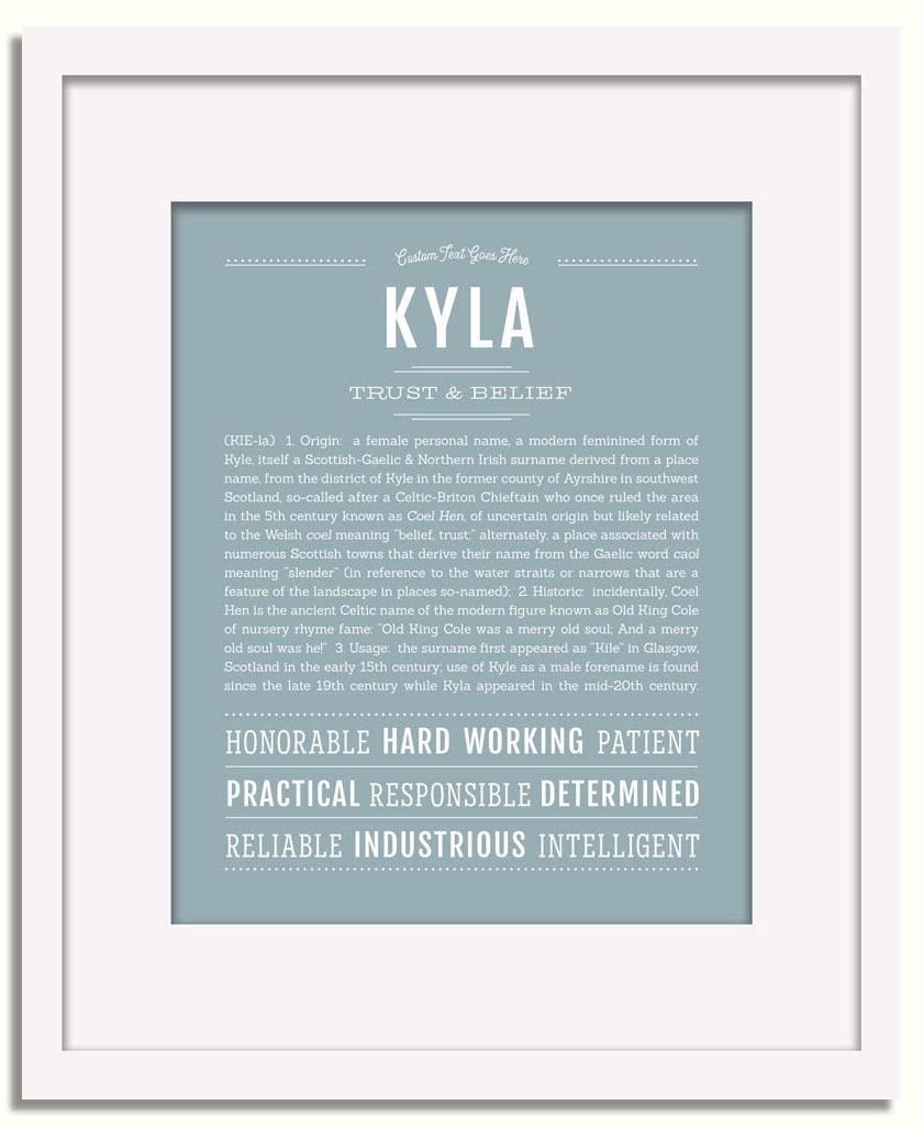 Frame Options | Powder Blue | White Frame, Matted