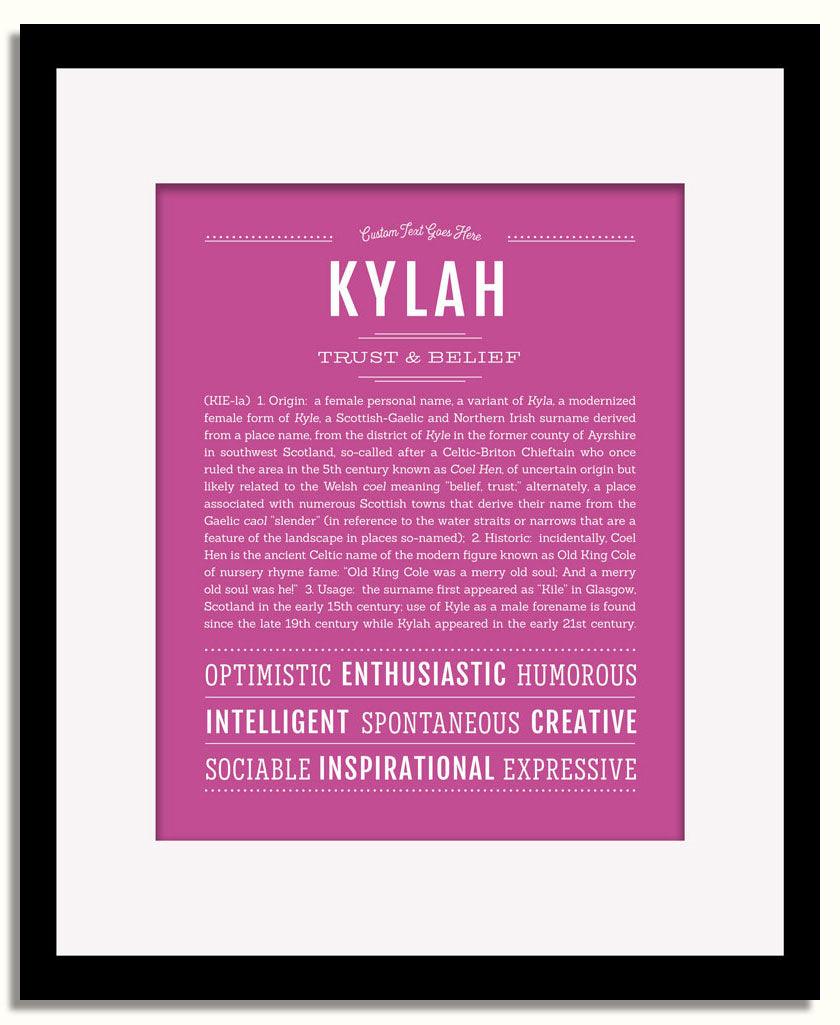 Frame Options | Dark Pink | Black Frame, Matted