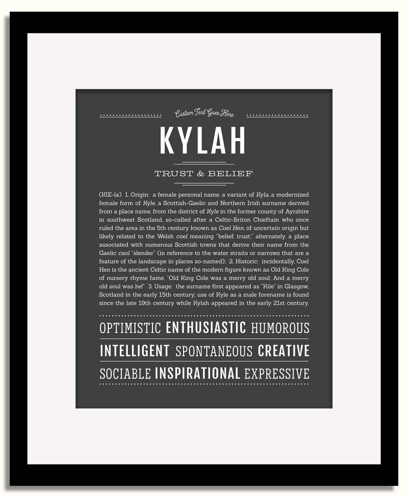 Frame Options | Charcoal Gray | Black Frame, Matted