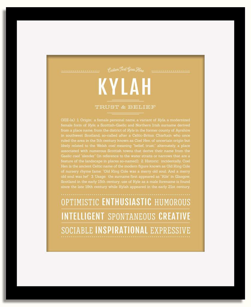 Frame Options | Matte Gold | Black Frame, Matted